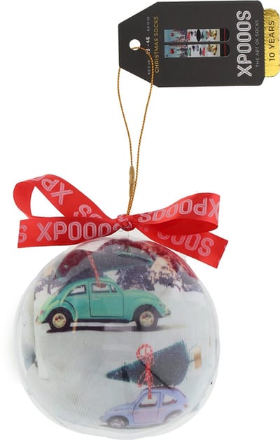XPOOOS - Kerst ornament Busy Heren Sokken - 1-Pack - Maat 39-42