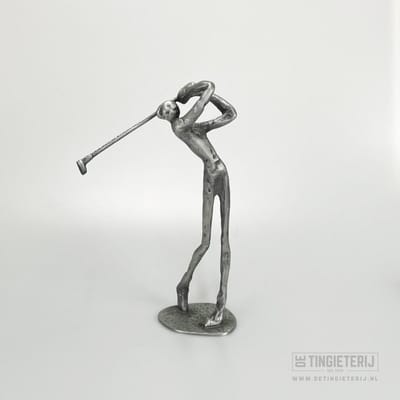 Golfer Groot - Golfsculptuur - Golf Beeldje - Golftoernooi - Golftrofee - Golf Accessoires - Cadeau golf - Luxe geschenk