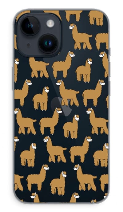 Case Company® - Hoesje geschikt voor iPhone 14 hoesje - Alpacas - Soft Cover Telefoonhoesje - Bescherming aan alle Kanten en Schermrand