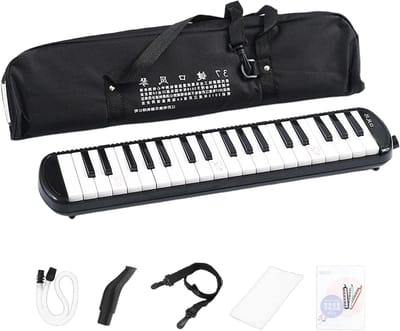 Melodica instrument - Lucht toetsenbord - Muziek maken - 32 toetsen bereik - 41 cm lengte - Meerkleurig
