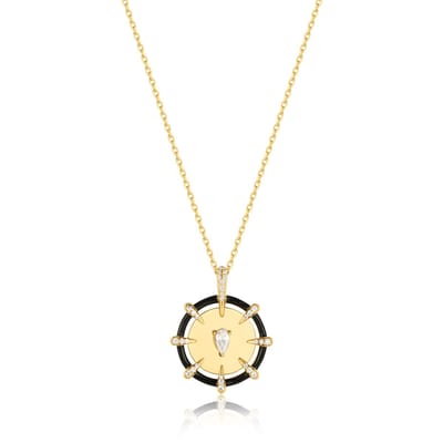 Ania Haie AH N053-08G Polished Punk Dames Ketting - Collier - Sieraad - Schakelketting - Zilver - Goudkleurig - 925 Zilver - Anker - 19 mm breed