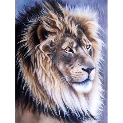 5D DIY dier leeuw diamant borduurwerk ambachten diamant schilderij kruissteek mozaïek woondecoratie 20X30CM gray