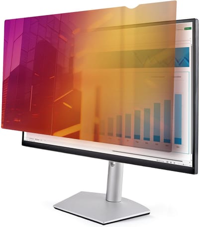 StarTech.com 23.8-inch 16:9 Gold Monitor Privacy Filter, Omkeerbare Filter met Verhoogde Privacy, Glanzende Computer Security Filter, Verwijderbare Monitor Screen Protector, +/- 30°