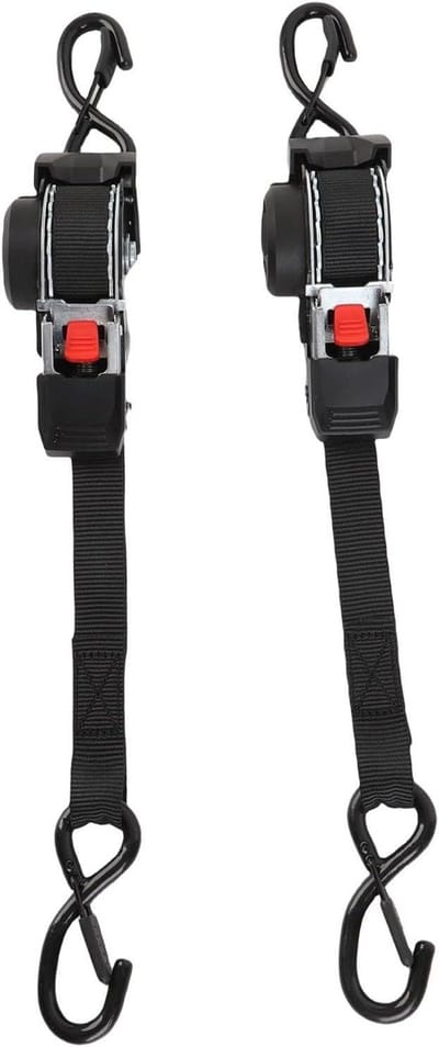 Intrekbare Spanbanden - Zware Ratelriemen - Veilig Transport - Automatisch Intrekbaar - 10ft Lengte - Zwart