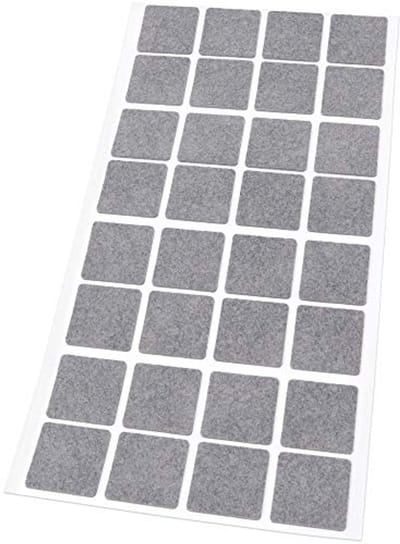 Zelfklevende Viltglijders 25x25 mm - Grijs, 32 Stuks voor Meubels
