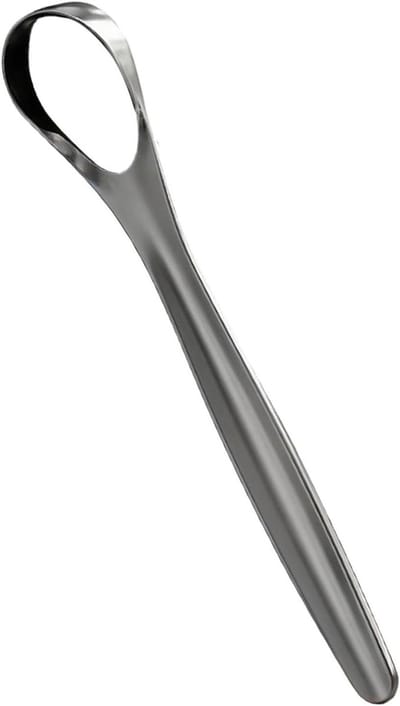 Tongreiniger - Mondhygiëne gereedschap - Frisse adem - Ergonomisch ontwerp - 14 cm - Metaal