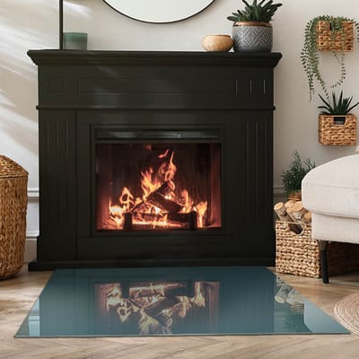 Coloray Vloerplaat Houtkachel - Onderplaat Kachel - 100 cm x 70 cm - Houtkachel Vloerplaat - Turkoois Vloerplaat Kachel - Onderplaat Voor Houtkachel - Vloerplaat voor Houtkachel - Vloerplaat Open Haard - Verwarmingsaccessoires