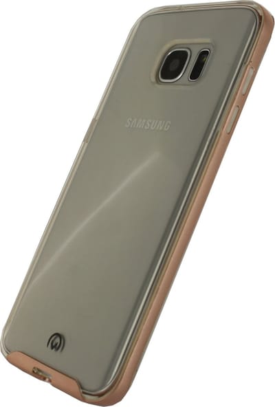 Mobilize Hoesje geschikt voor Samsung Galaxy S7 Edge Telefoonhoesje Flexibel TPU | Mobilize Gelly Plus Backcover | Galaxy S7 Edge Case | Back Cover - Transparant / Roségoud