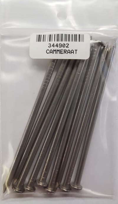 Roestvaststalen nagel – spijker – bolkop – 3,4x80 mm – RVS bevestigingsmateriaal – 50 gram