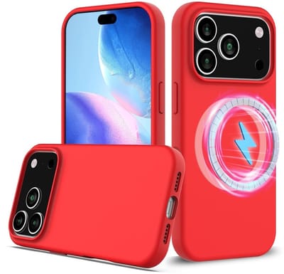 Coverup Hoesje - Geschikt voor iPhone 18 Pro Max / 17 Pro Max Hoesje - Coverup Liquid Colour Back Cover - MagSafe Compatible - Rood