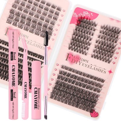 Volume Wimperextensions Set met 30D tot 100D Cluster Wimpers en 2-in-1 Hechting & Verwijderaar voor Natuurlijke Wimperlook, 8-16 mm DIY Wimperextensions