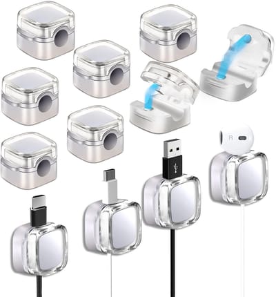 Dailygoods - Magnetische Kabelclips - 14 Stuks Zelfklevende Kabelorganisatoren