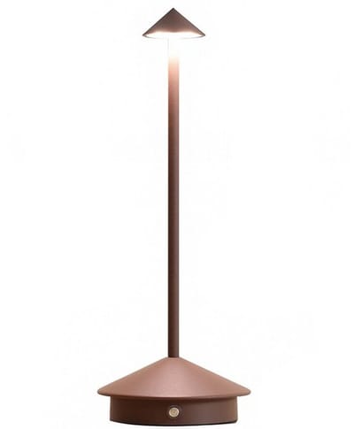 Draadloze LED Tafellamp - Aluminium - Oplaadbaar via USB-C - Touch Bediening & Dimbaar - 3 Lichtkleuren - Nachtlampje voor Slaapkamer & Woonkamer - Lichtbruin