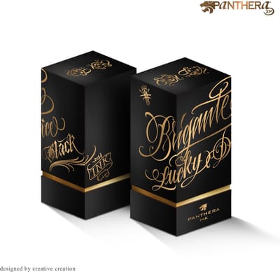 Panthera - Lucky Dice Black Ink 200ml - Black lettering ink - Zwarte tattoo inkt - BRIGANTE ARTIST SERIES
