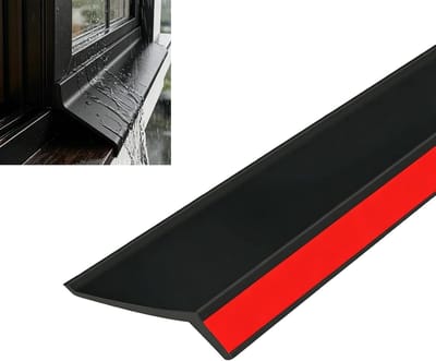 rubberen regenbeschermingsstrip, zelfklevende regenafbuigende weerstrip, bescherming van schuiframen tegen terugstromend regenwater, voor ramen en autodeuren (1 m)