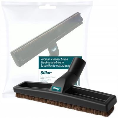 Sillar Stofzuigerborstel - Zuigborstel 35mm - Natuurlijke Haren en Wieltjes - voor Parket en Harde Vloeren -Vervangingsborstel - voor Karcher WD NT Serie - 30cm - 1 Stuk