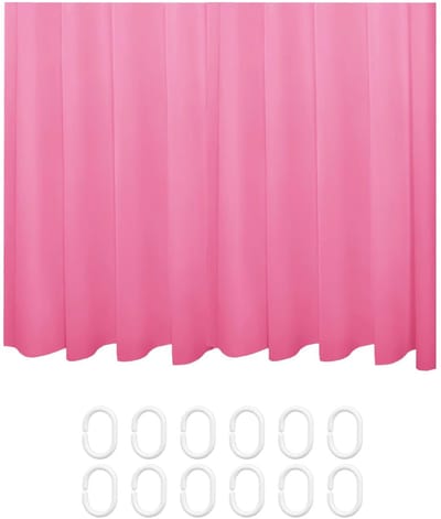 Dailygoody - Douchegordijn - Waterdicht - 180 x 180 cm - Roze Rood - Schimmelbestendig - Geschikt voor Badkamer en Keuken