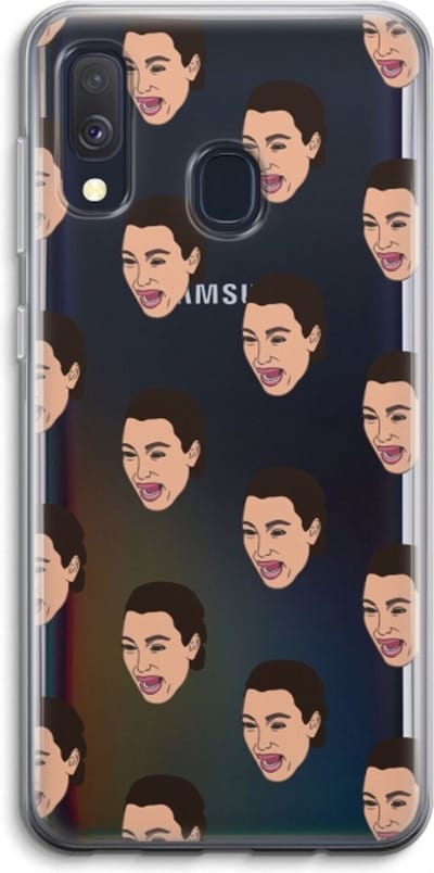 Case Company® - Hoesje geschikt voor Samsung Galaxy A40 hoesje - Ugly Cry Call - Soft Cover Telefoonhoesje - Bescherming aan alle Kanten en Schermrand