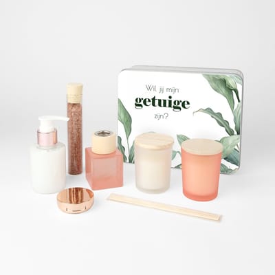 Getuige vragen - Wil jij mijn getuige zijn - Geschenkset vrouwen - geschenkdoos - Cadeau getuige - Peace lily design