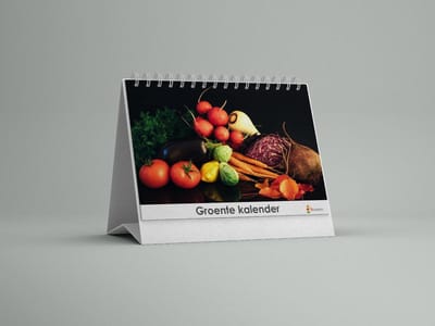 Groente Bureau-verjaardagskalender | Groente bureaukalender |Bureaukalender 20x12.5 cm
