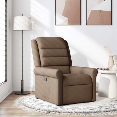 vidaXL - Fauteuil - verstelbaar - stof - bruin