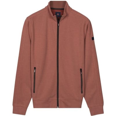 Baileys Vest Two-Tone Jacquard Sweat Zip Dusty Rose / male
