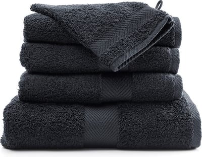 Casilin Royal Touch - Hotel Kwaliteit - Pakket van 3 Gastendoekjes - 30 x 30 cm - Zwart