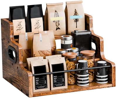 MTTProducts - Liqueur & Coffee Syrup Bottle Rack - Drink Stand - Standaard - Organiseer je dranken - Zwart - Voor 12 flessen - Modern design