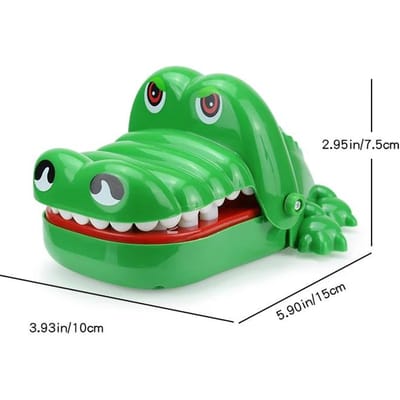 Juego de mordedura de dedo con dientes de cocodrilo Juguetes Divertidos para niños y adultos juguetes de broma para aliviar el Premium Quality 1 green