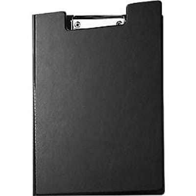 Clip map MAUL, DIN A4, met metalen clip, penhouder, 319 x 229 x 13 mm, karton met folie, zwart
