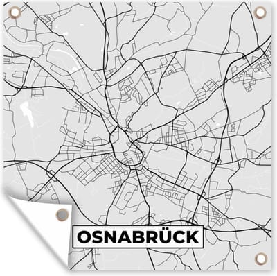 Tuin poster Stadskaart - Duitsland - Plattegrond - Osnabrück - Kaart - 200x200 cm - Tuindoek