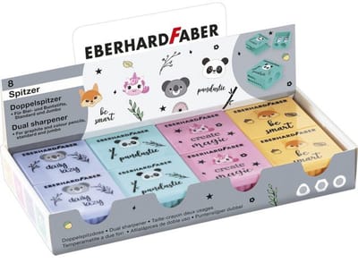 Puntenslijper Eberhard Faber Animal display à 8 stuks assorti