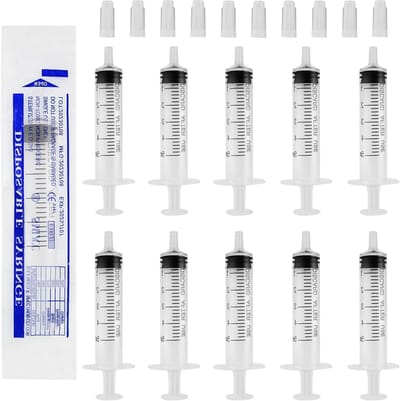 32 Stuks Plastic Spuiten met Afsluitdoppen, 5ml, Herbruikbaar en Transparant voor Vloeistofscheiding en Planten Water geven