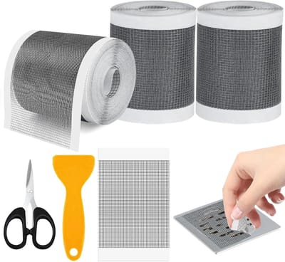 Cosensi - Afvoerhaarvangerrol Set 3 stuks | Douche-Haarzeef 10cm x 4m | Inclusief Spatel en Kleine Schaar | Zelfklevende Haarzeef | Voor Badkuip, Keuken, Badkamer