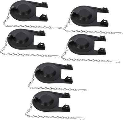 Toiletkleppen - Waterbesparend - Toilet Reparatie - Universele Pasvorm - 6 Stuks - Zwart