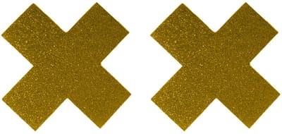 Tepelplakkers kruis - Set van 2 - Goud