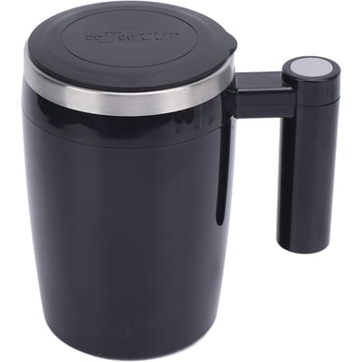 380ml Elektrische Mengbeker Oplaadbare Roestvrijstalen Zelfmengende Roerbeker voor Koffie L(for 6.5-9kg) zwart