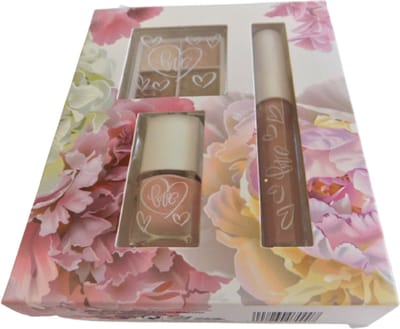 Love Make-Up Set - Nude - Oogschaduw / Nagellak / Lipgloss - Zacht roze / Nude - Set van 3