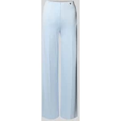 Stoffen broek van viscosemix met persplooien