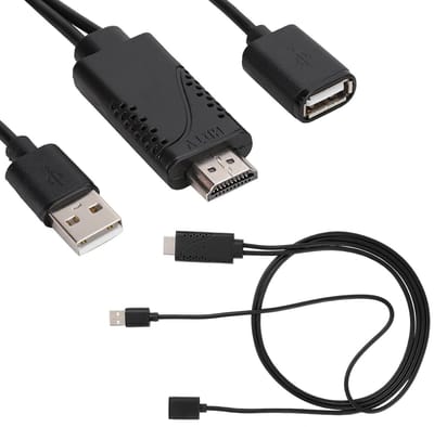 Allecto - HDTV-kabels Adapter - 2 in 1 - 1080P USB naar HDMI - Compact formaat - Geschikt voor Android - Handige adapter voor mobiel gebruik