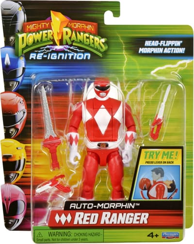 Playmates Mighty Morphin Power Rangers Action Figure Auto-Morphin Red Ranger 12 cm Action Figuur