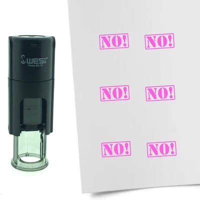 CombiCraft Stempel NO 10mm rond - Roze inkt
