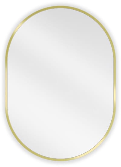 Mexen Loft ovale badkamerspiegel 70 x 50 , gouden frame - 9851-070-050-000-50