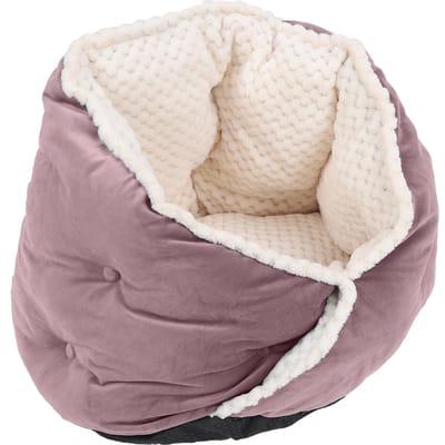 Lit de couchage pour animal de compagnie Forme triangle losange Tissu velours glacé doux Lit pour chien Fournitures pour animaux de compagnie violet
