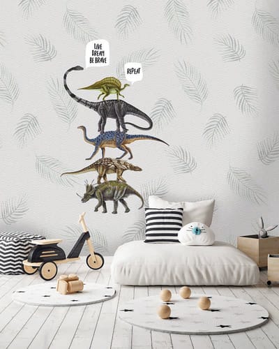 INGK Kinderbehang - Live, Dream, Be Brave, Gray