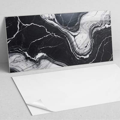 Coloray Wandpanelen Zelfklevend - Abstract marmerpatroon PVC Wandpaneel - 100 cm x 50 cm - Zwart Wandbekleding Zelfklevend - 1 stuk - Texturen Wandpanelen Zelfklevend - Keuken Wandpanelen - Wandpanelen Badkamer
