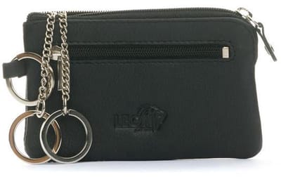 LeonDesign - Sleuteletui Zwart - Compact en stijlvol - Sleuteletui met rits - 100% leer - Ontworpen in Nederland