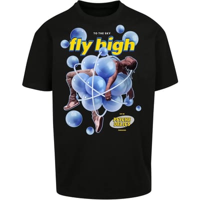 Mister Tee - Psychadellic Oversize Heren T-shirt - S - Zwart