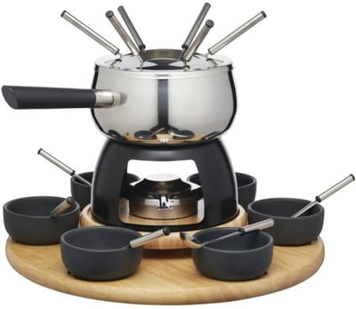 RONN® Kaasfondue Set - Fondue Set - Fondue - Zilver - ‎38cm x 38cm x 27cm