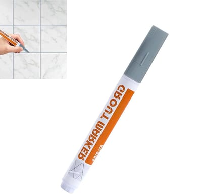Tegel Groutpen - Voegpen Reparatie - Tegels Vernieuwen - Sneldrogende Formule - 14 cm - Grijs